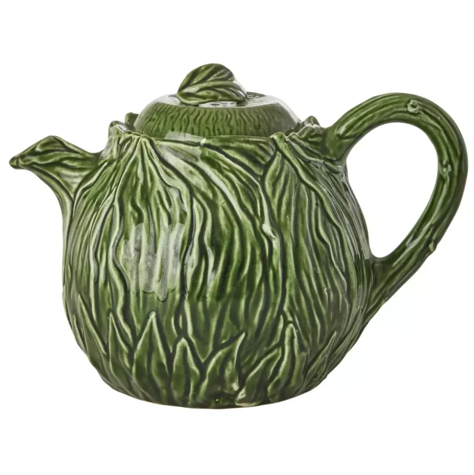 Håndmalt Tekanne Bladdesign