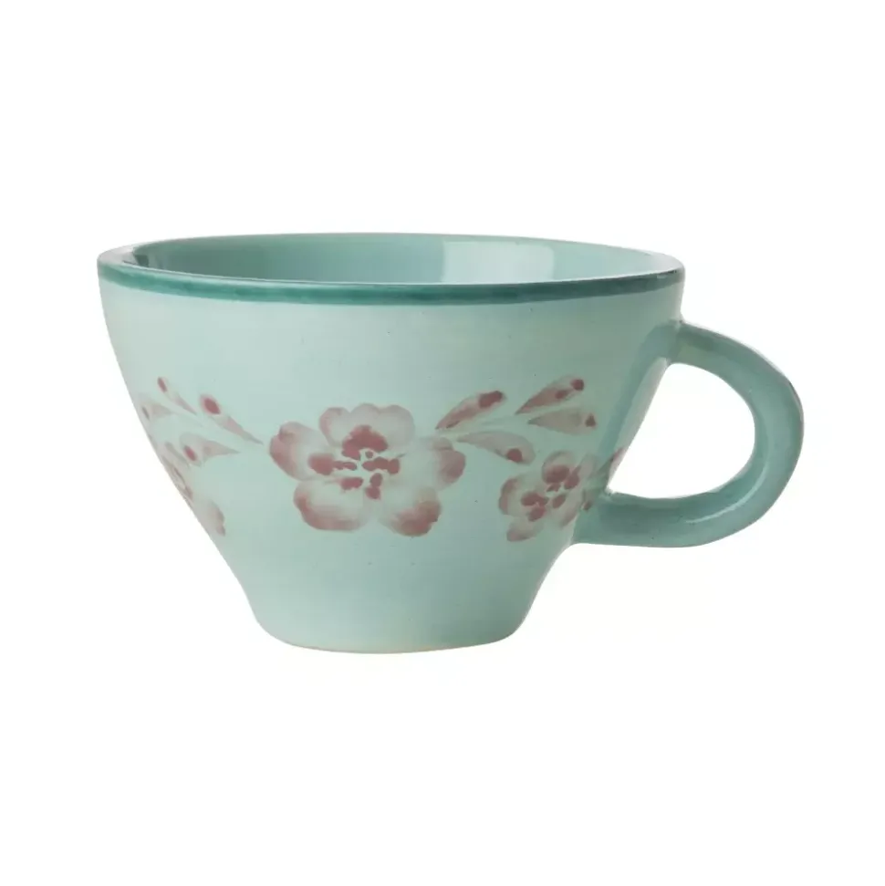 Håndmalt Tekopp Blomster