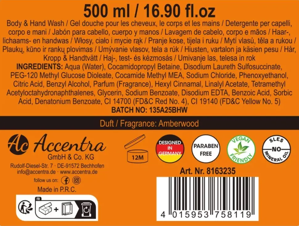 Håndsåpe/Dusjsåpe 500ml Øltønne