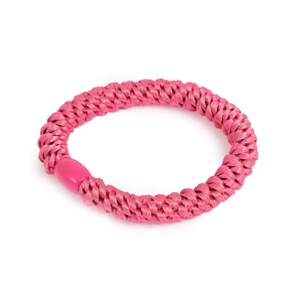 Hårstrikk Fucshia m/fuchsia perle