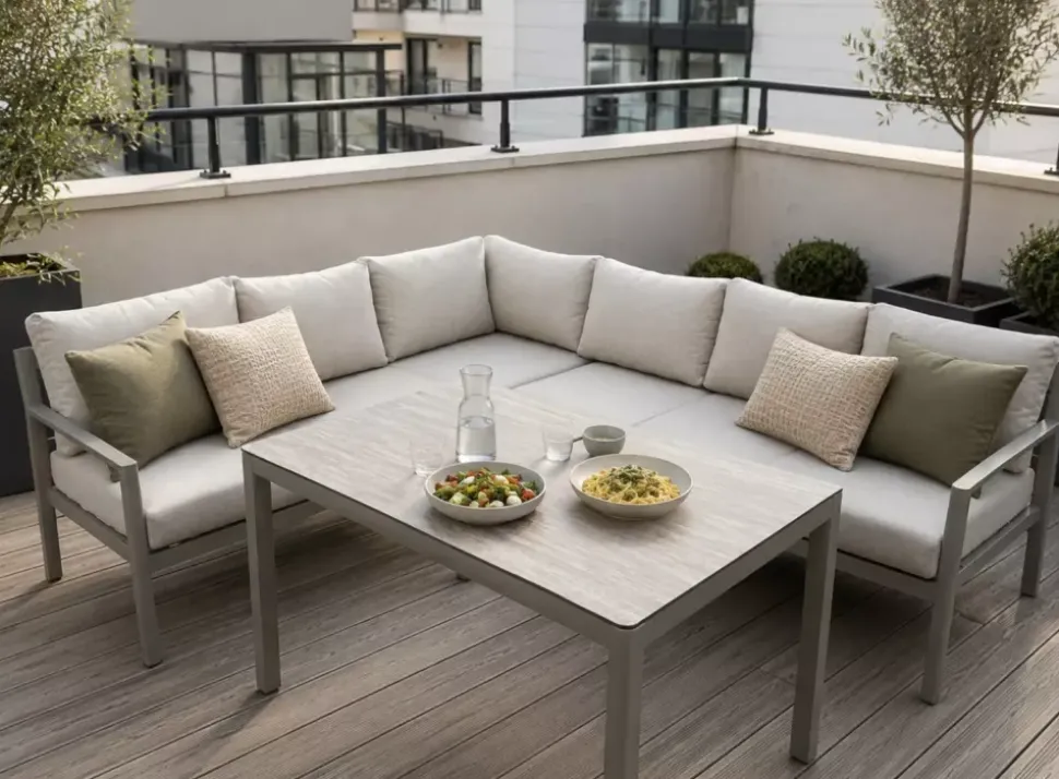 Hydra Spisevinkel Høyre Beige