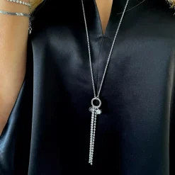 Ice Bead Fringe Smykke Sølv