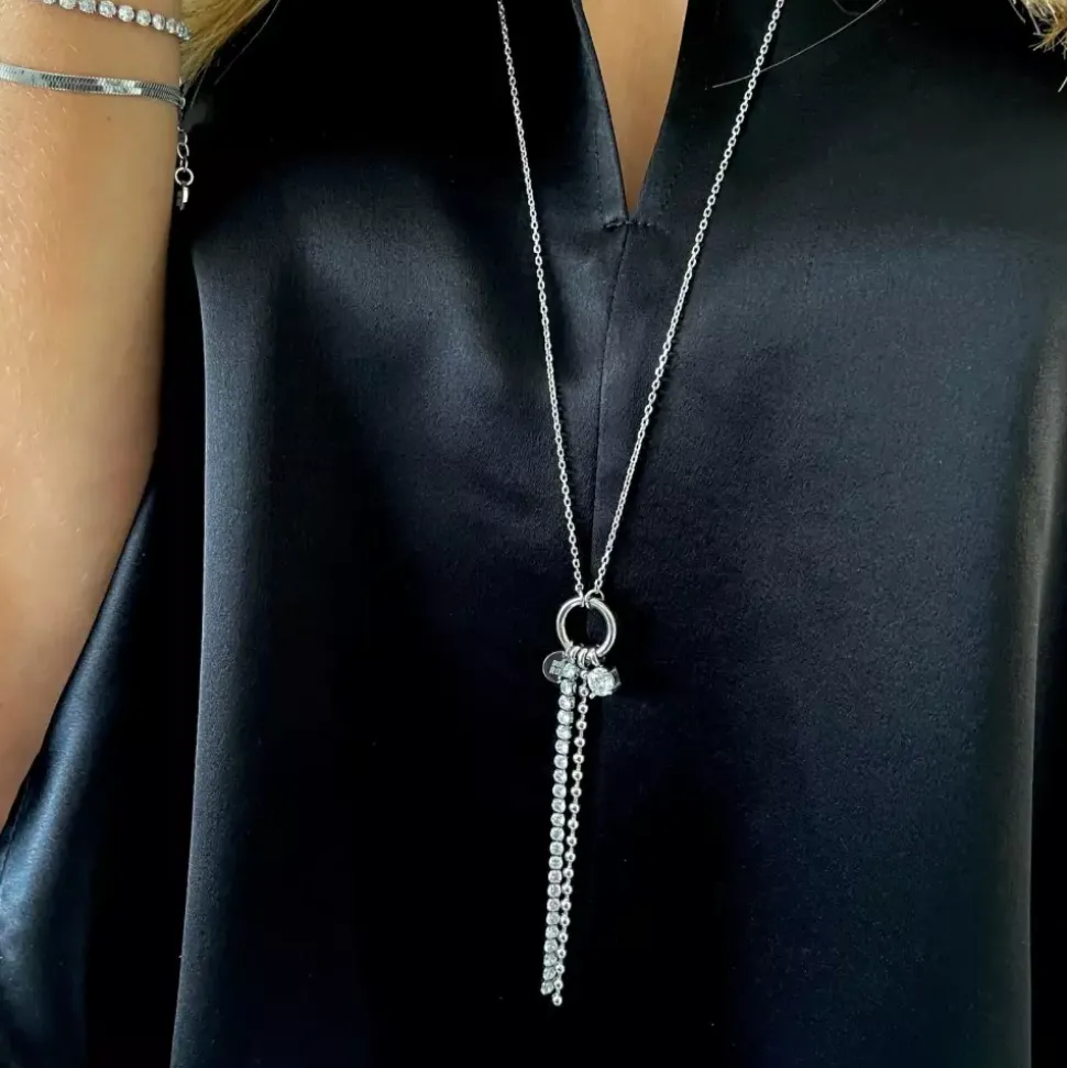 Ice Bead Fringe Smykke Sølv