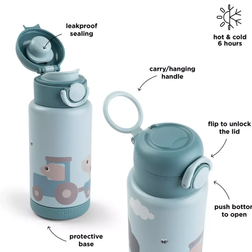 Isolert Flaske Tiny Farm Blå 340 Ml