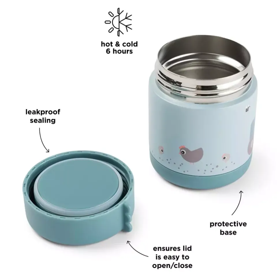 Isolert Matkrukke Tiny Farm Blå 300 Ml