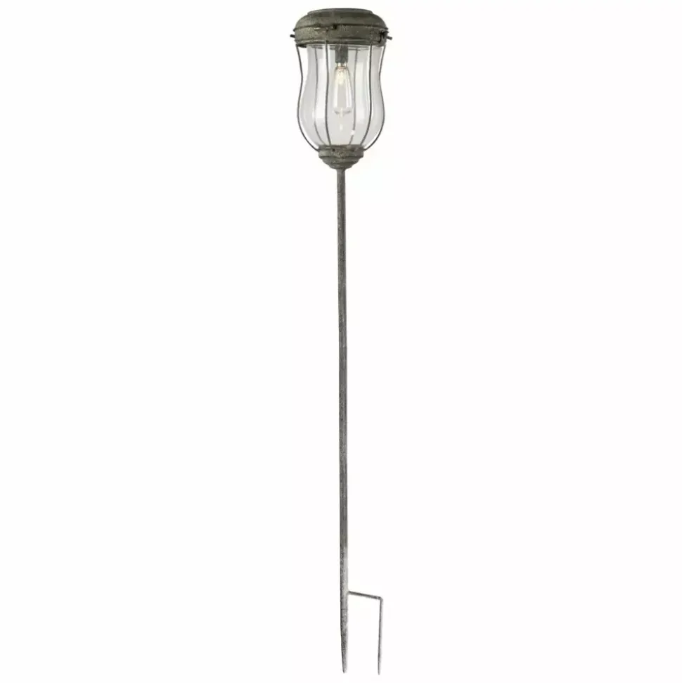 Jango Lanterne Solar med spyd Metall Antiikgrønn D16,5 H103,5
