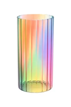 Jaquard Stripes Vase H20 Multicolor