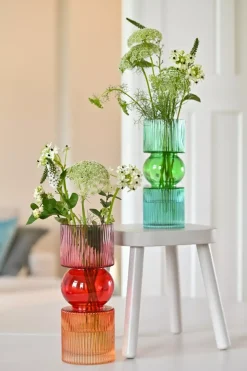 Jaquard Vase Grønn/Blå