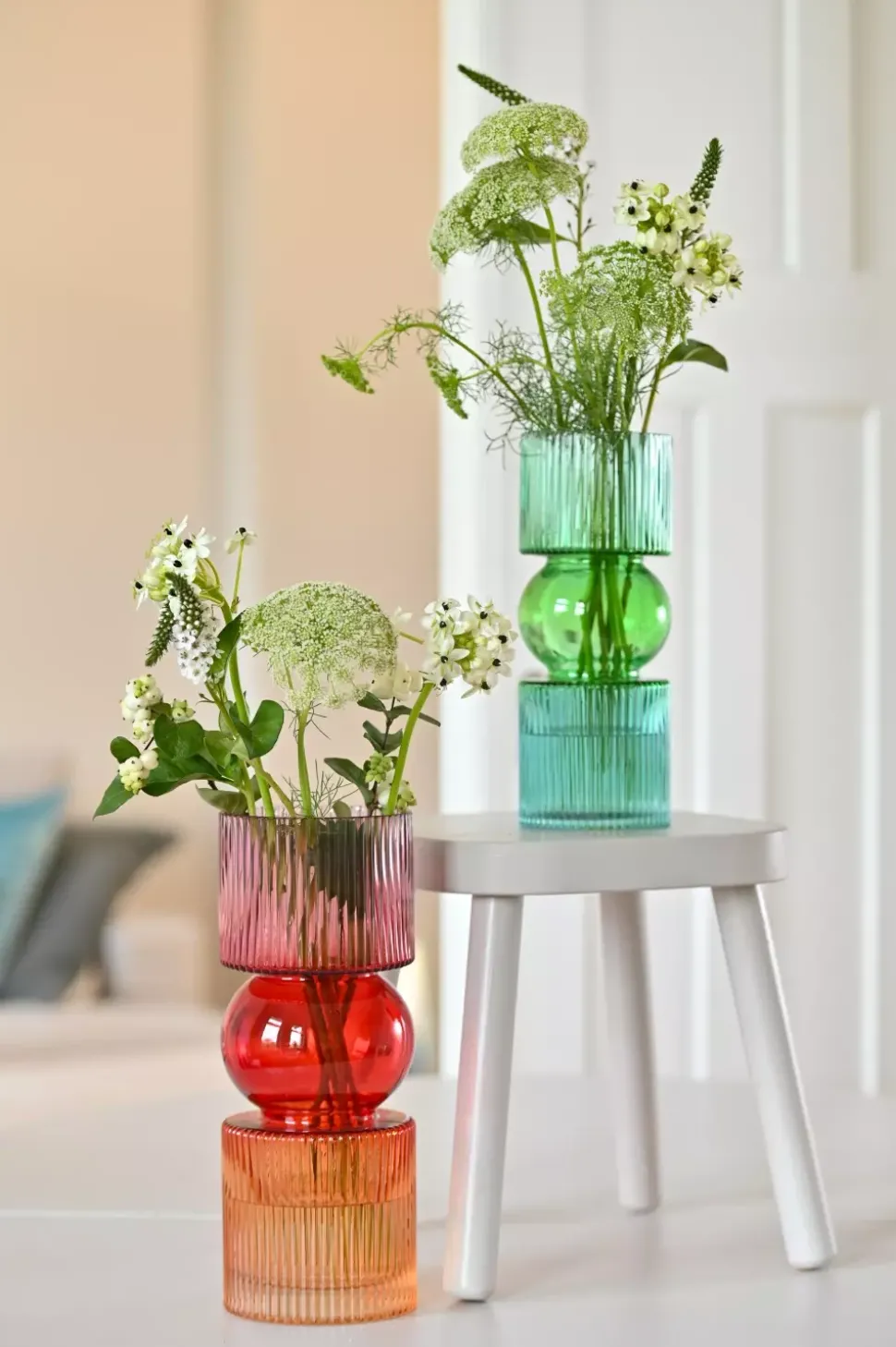 Jaquard Vase Oransj/Rød