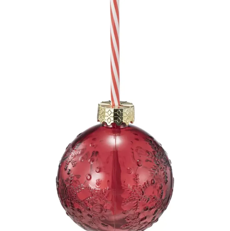 Julekule Glass Rød