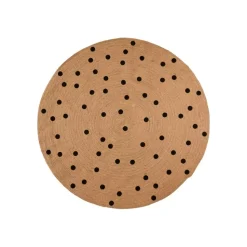 Juni Teppe D120 M Natur/Sort Prikker