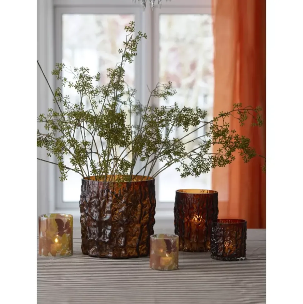 KARILE Lyslykt D12 H12 cm Brun