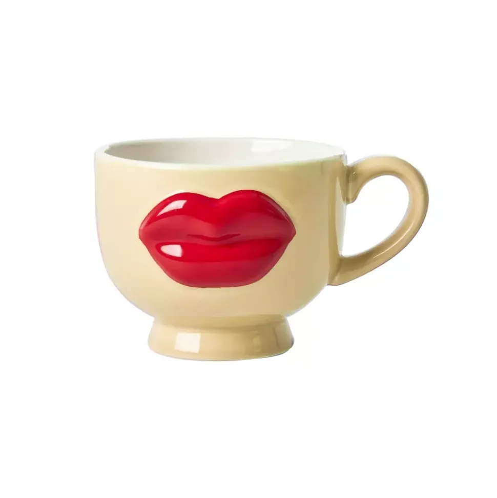 Keramikk Kopp Gul Lips