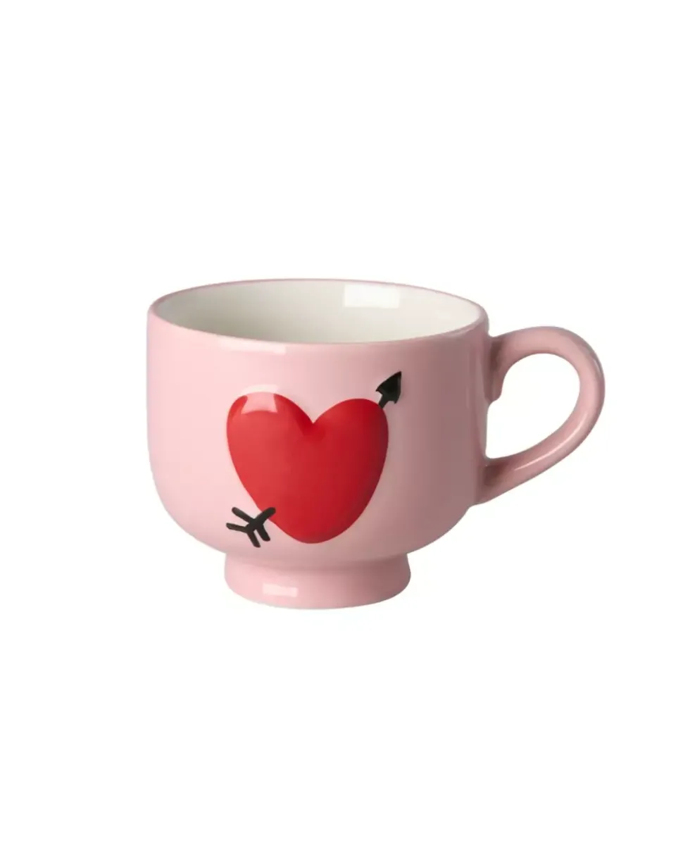 Keramikkkrus Med Hjerte - Rosa - 250 ml