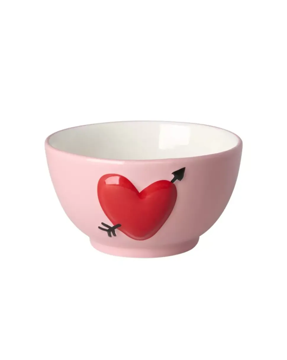 Keramikkskål Med Hjerte - Rosa - Liten