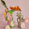Keramikkvase Blomster Og Fugl