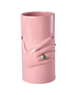 Keramikk Vase Med Hånddekorasjon