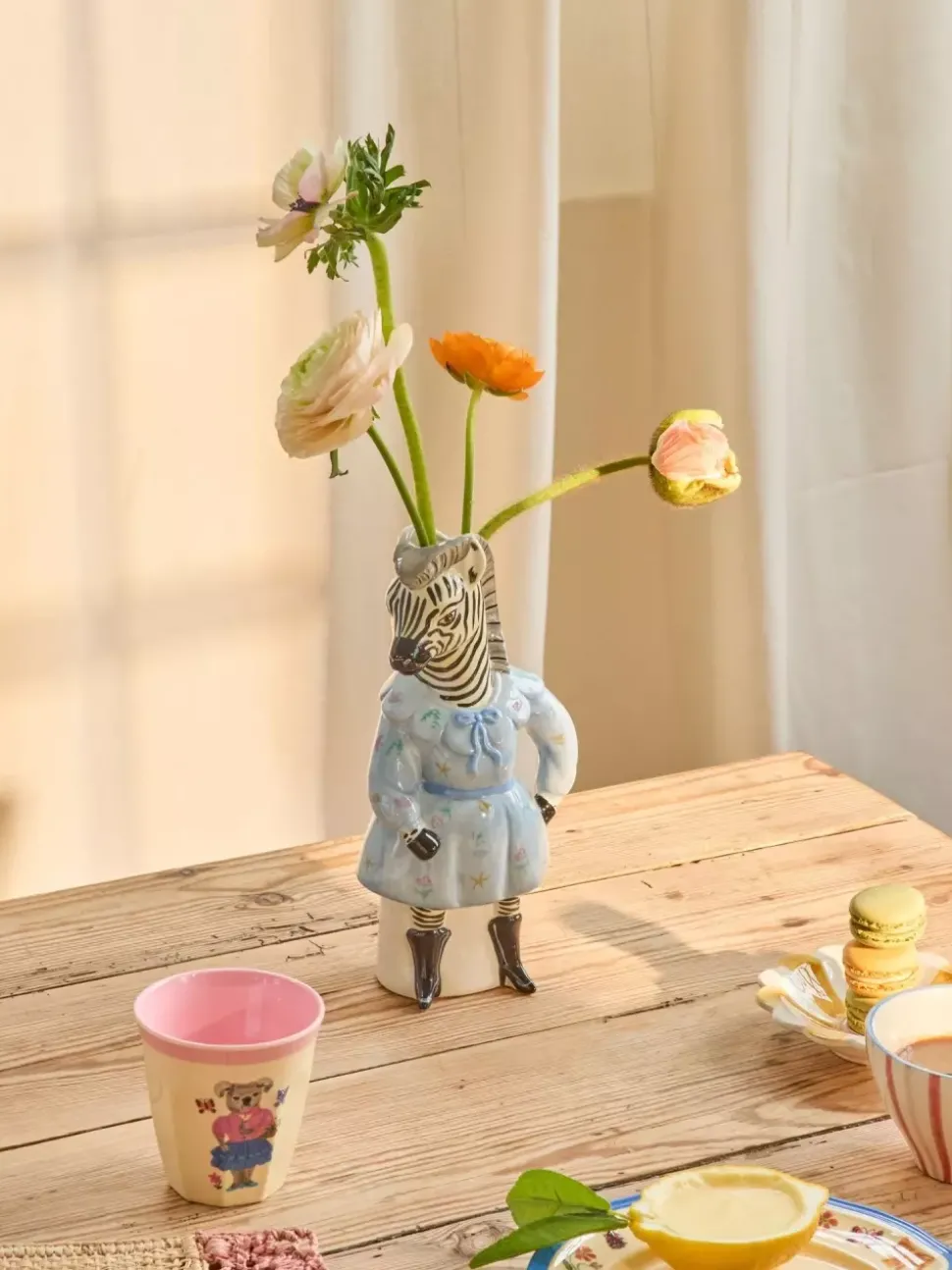 Keramisk Vase I Sebraform - Nathalie L'ete