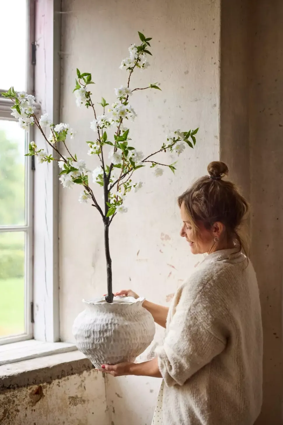 Kirsebærblomsttre Hvit H120