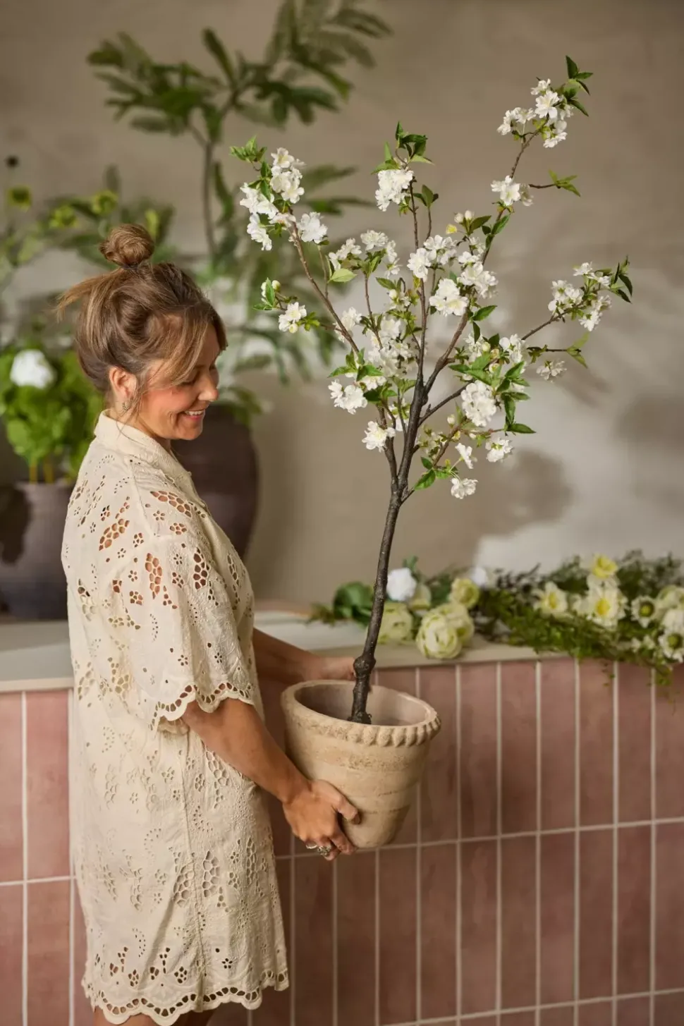 Kirsebærblomsttre Hvit H120