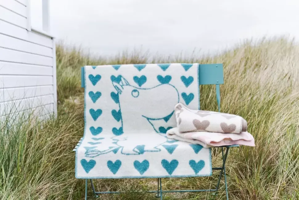 Klippan - Moomin Heart Pledd Rosa