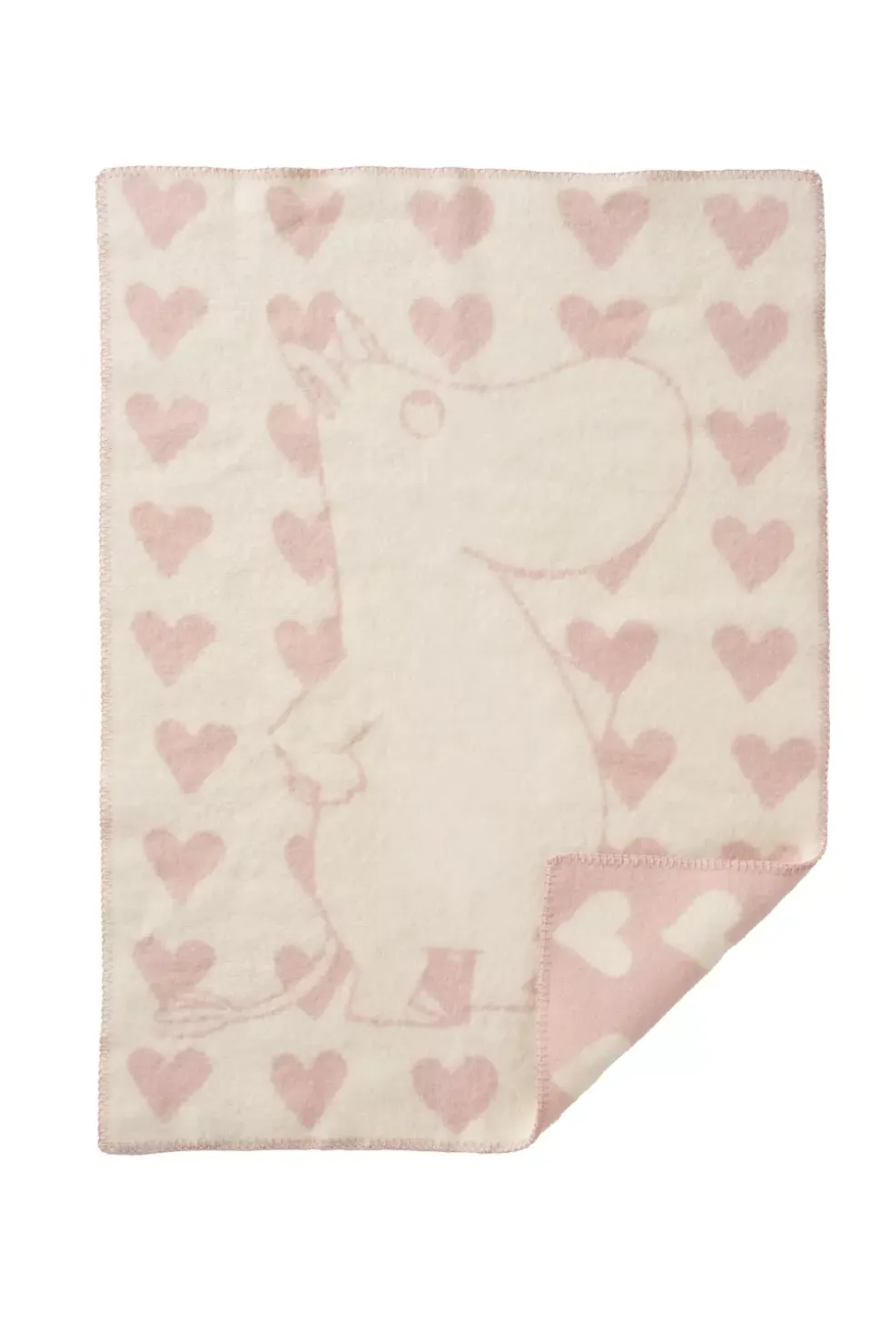 Klippan - Moomin Heart Pledd Rosa