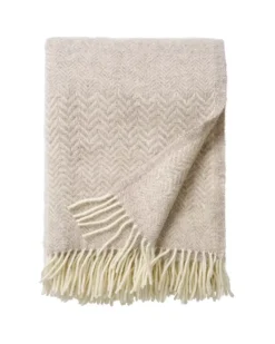 Klippan - Zigzag Pledd Gråbeige
