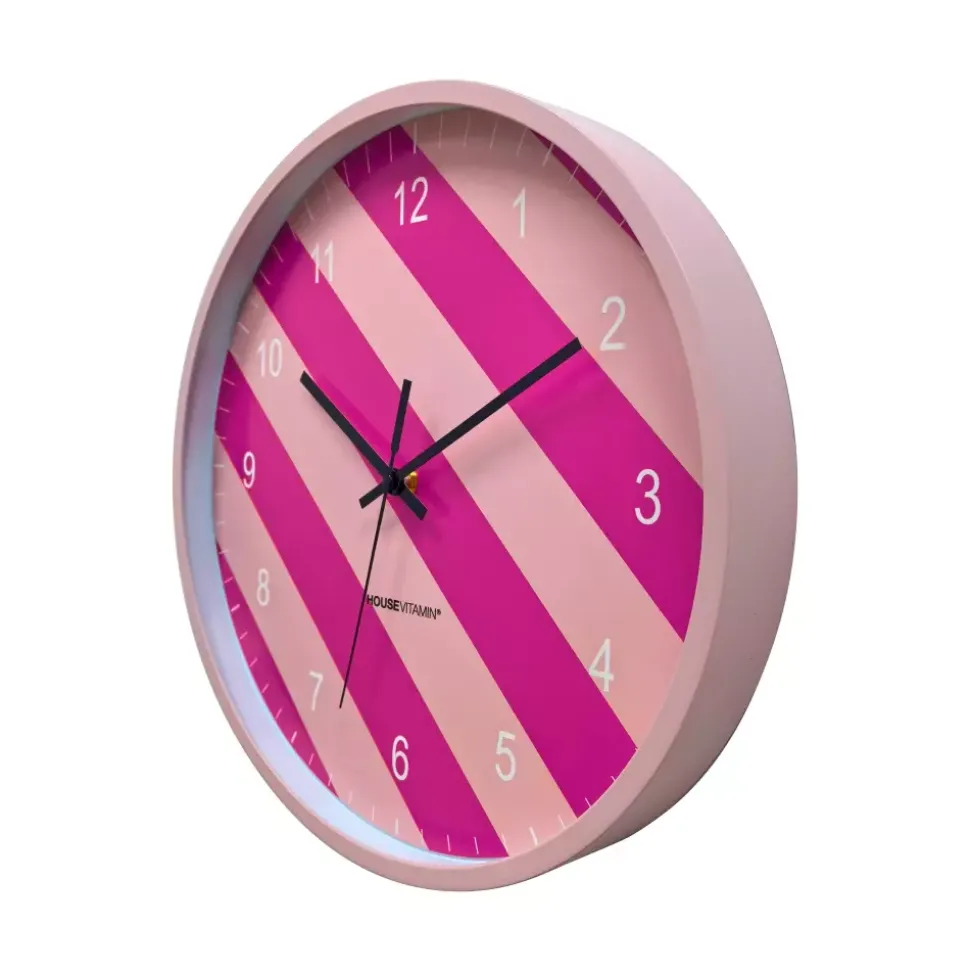 Klokke Striper Rosa D35