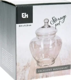 Krukke Klar Glass H19