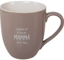 Krus Lykken Mamma Beige