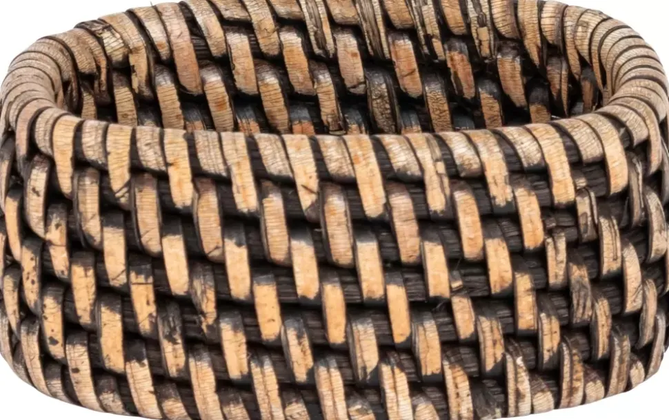 Lama Minico Serviettring 4-Pk Rattan 6x5x3 Brun