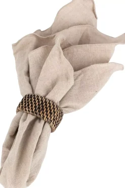 Lama Minico Serviettring 4-Pk Rattan 6x5x3 Brun