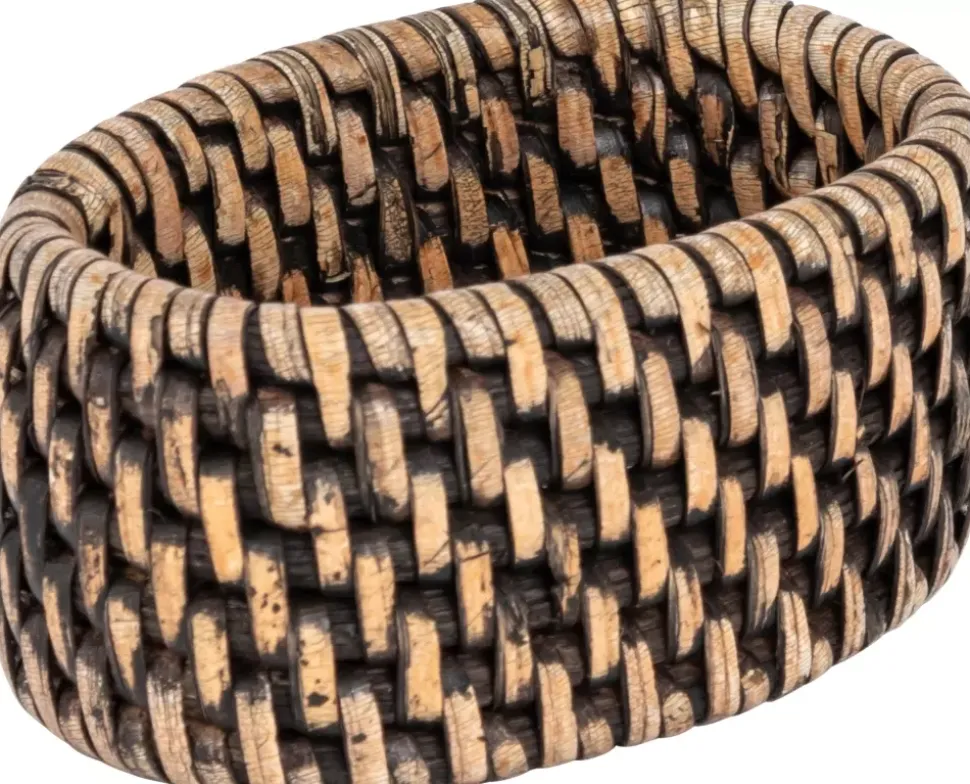Lama Minico Serviettring 4-Pk Rattan 6x5x3 Brun