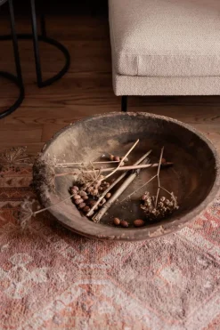 Lama Stort Trefat Antikk Ø50 Kan Variere Brun