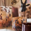Lama Vase Leopard Glass Ø20 Brun