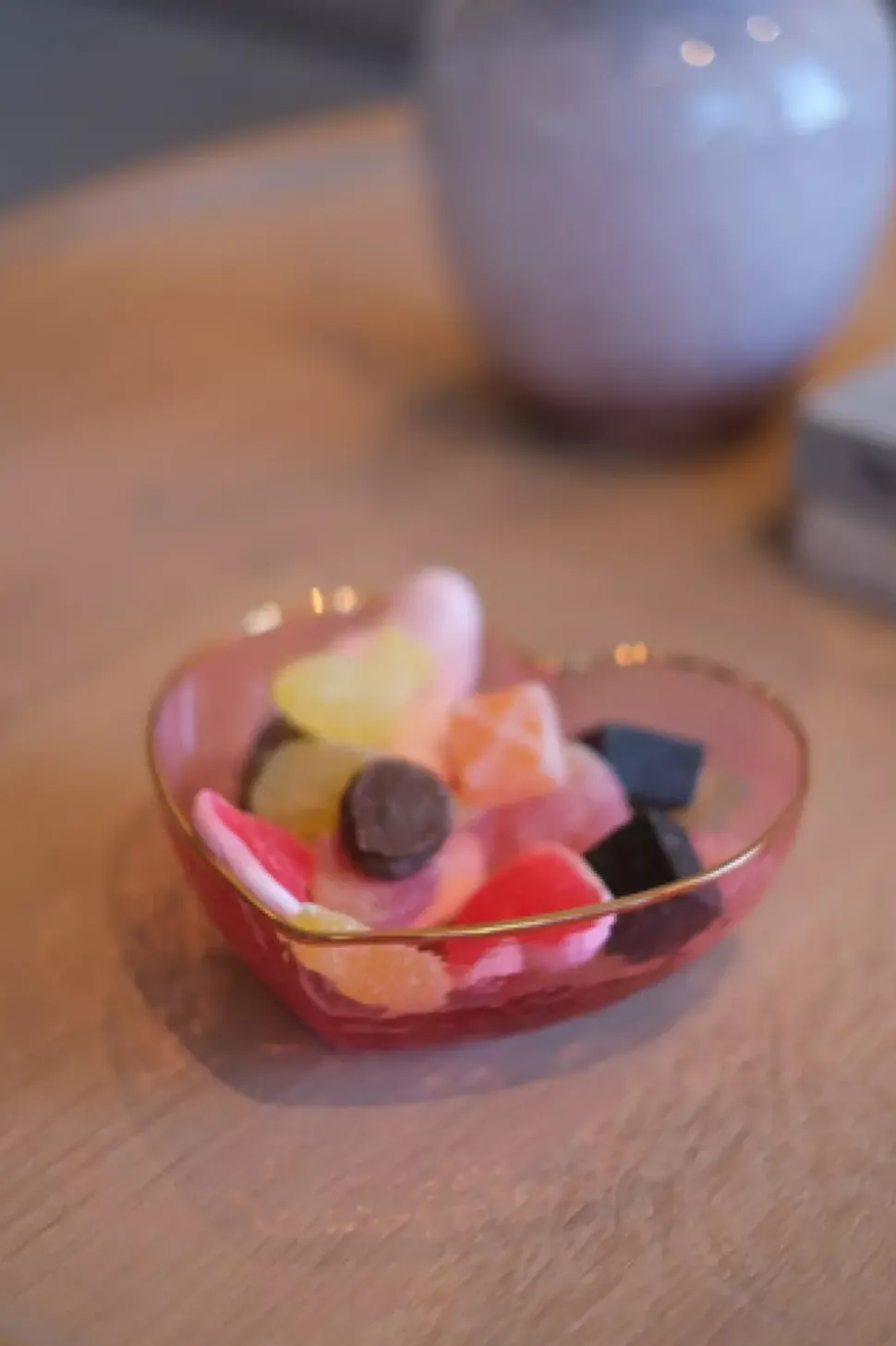 L`Amour Hjerteskål Rosa Stor