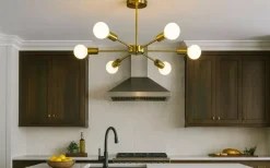 Lampe Satelitt Gull 6arm