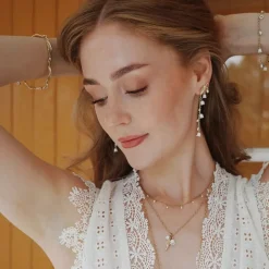 Lange Øredobber, Lilies & Pearls