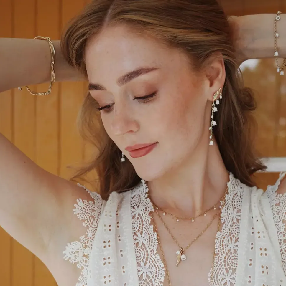Lange Øredobber, Lilies & Pearls