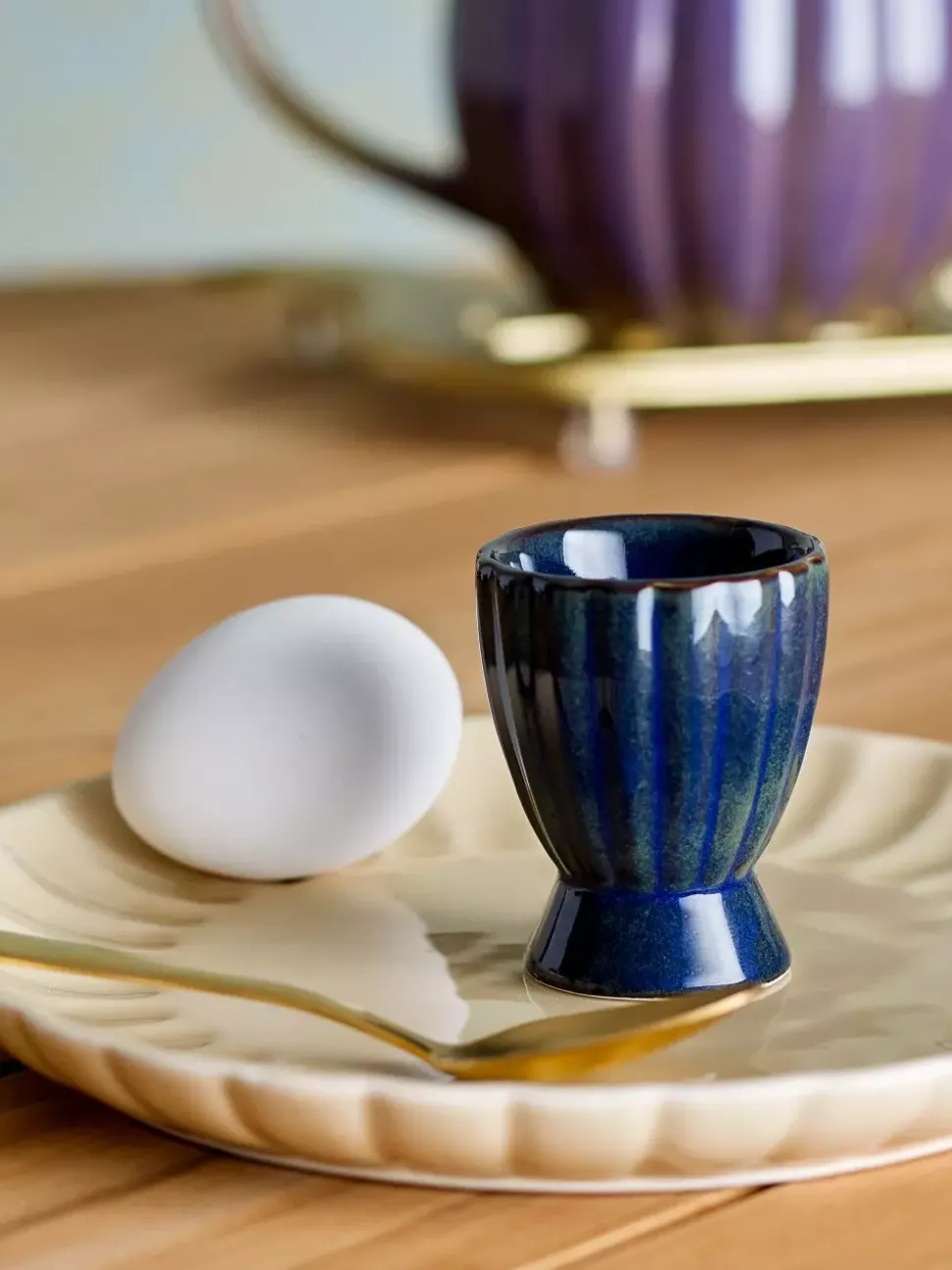 Latina Eggeglass, Blå, Keramikk