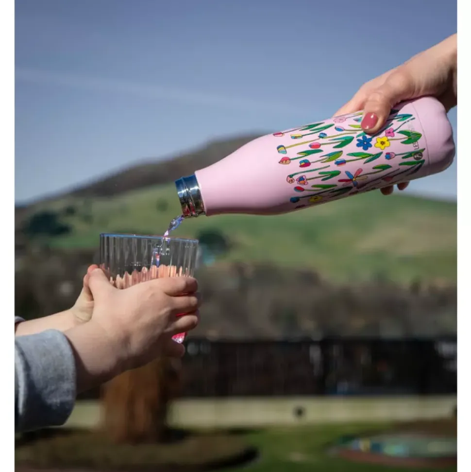 Les Artistes - Bottle Up - Rosa Sløyfe - Termoflaske - 0,5 l