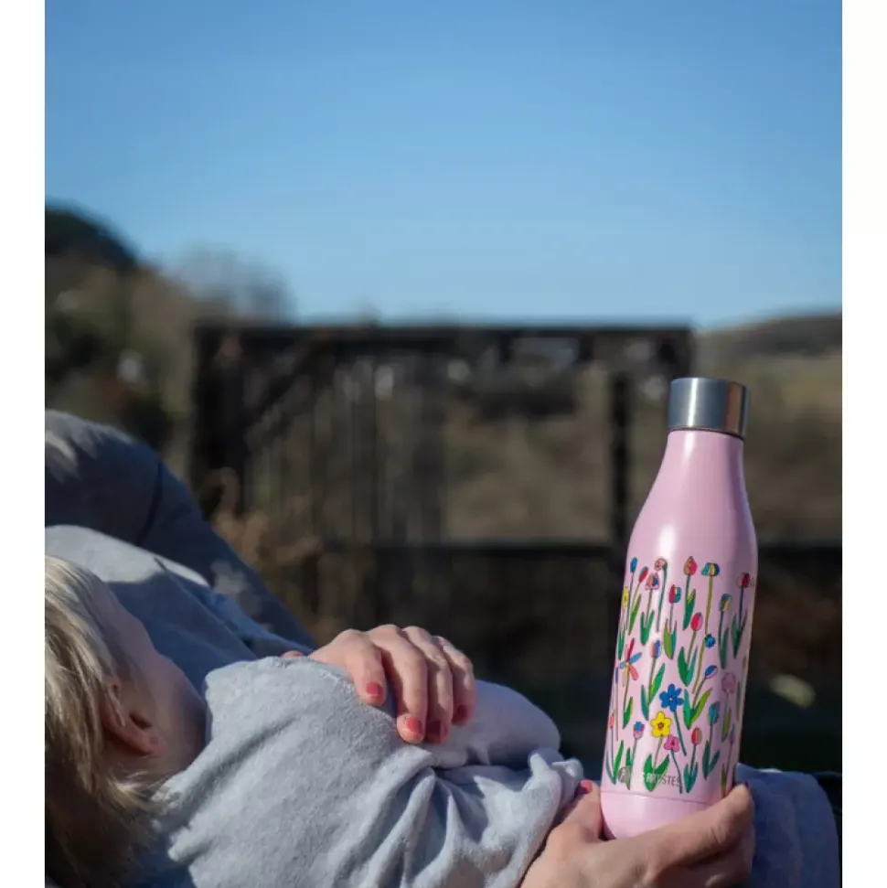 Les Artistes - Bottle Up - Rosa Sløyfe - Termoflaske - 0,5 l