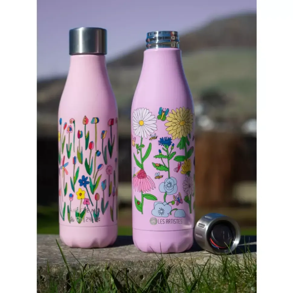 Les Artistes - Bottle Up - Rosa Sløyfe - Termoflaske - 0,5 l