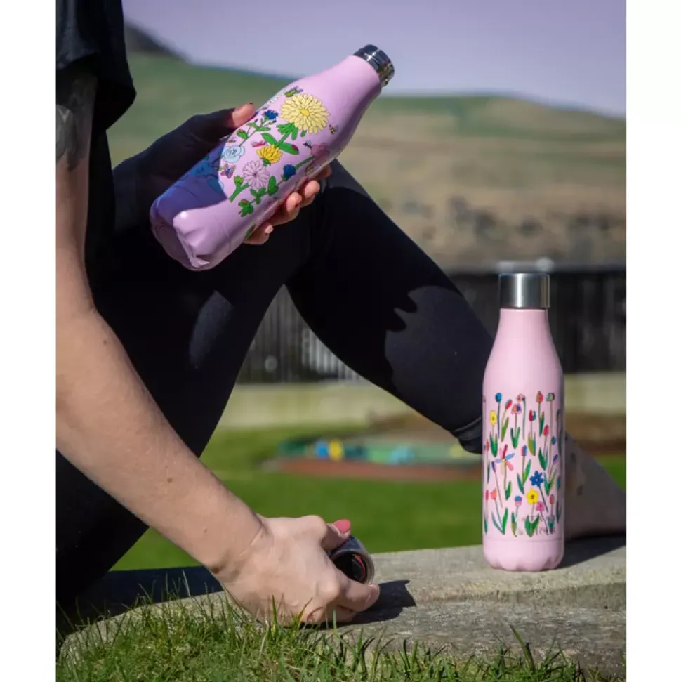 Les Artistes - Bottle Up - Rosa Sløyfe - Termoflaske - 0,5 l