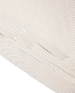 Lexington Beige/Hvitt Stripet Sengesett I Bomullssateng Lang