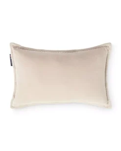 Lexington Beige Pute i Økologisk Bomull Med Logo 50X30