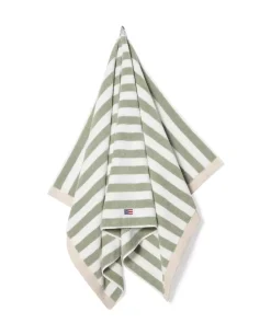Lexington Blokkrutet Håndkle Vintage Grønn/Hvit/Moonbeam 70x130cm