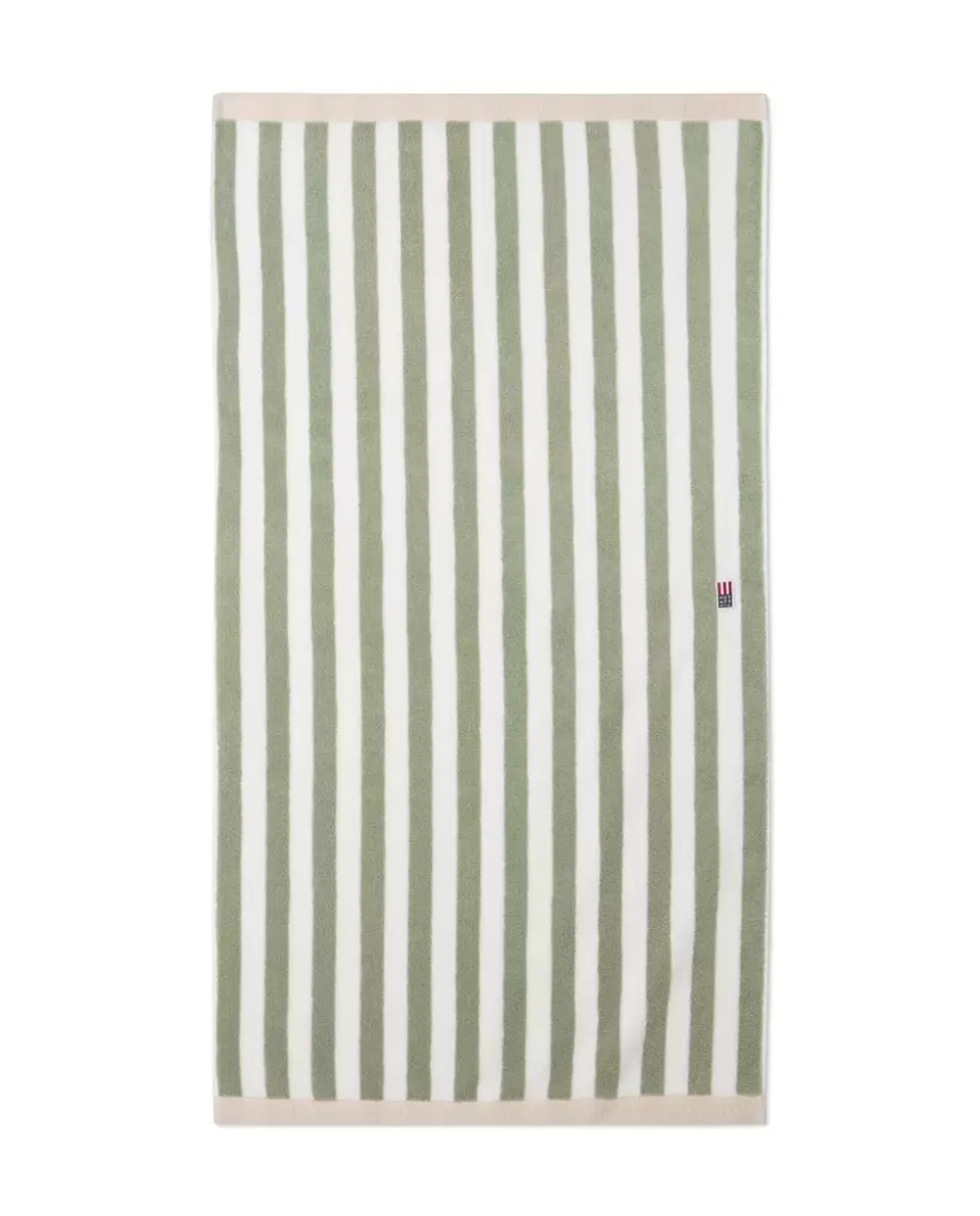 Lexington Blokkrutet Håndkle Vintage Grønn/Hvit/Moonbeam 70x130cm