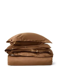 Lexington Ensfarget Satengsengesett Fudge 140x200/50x70