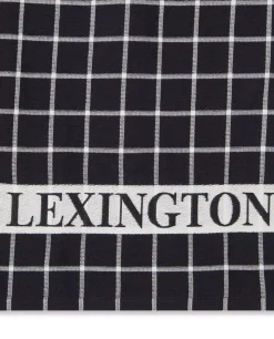 Lexington Frottéhåndkle Svart/Hvit 50x70
